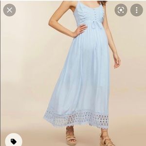 Motherhood Maternity Baby Blue Maternity Dress